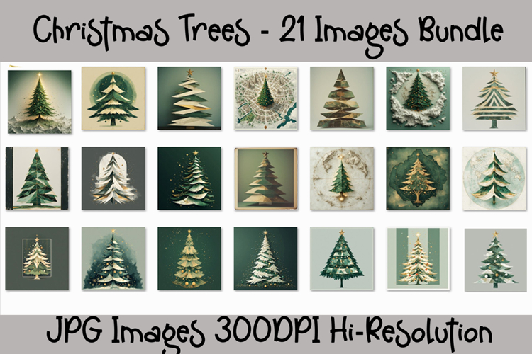 Christmas Trees - 21 Images Bundle -