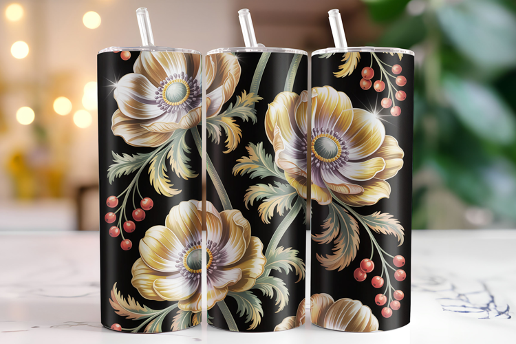 Flower Tumbler Wrap | Sublimation | Tumblers