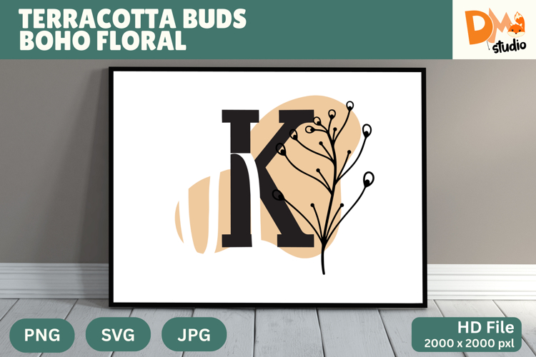 Floral Monogram Letter Svg Image 22