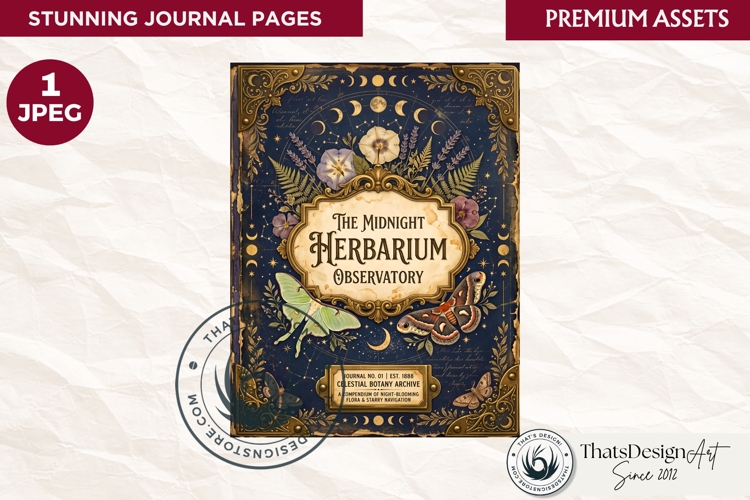 Botanical Herbarium Junk Journal Ephemera sheet cover page