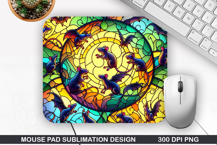 Halloween Rats Mouse Pad Sublimation,Halloween Mouse Pad PNG
