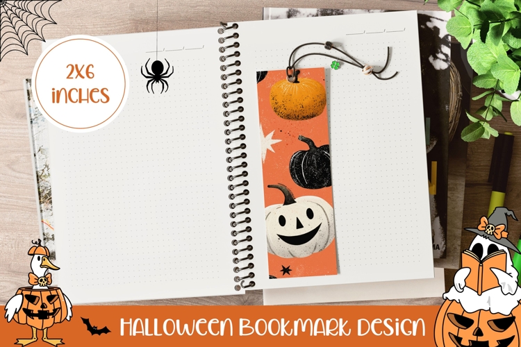 Funny Halloween Pumpkins Bookmark, Halloween Bookmark PNG