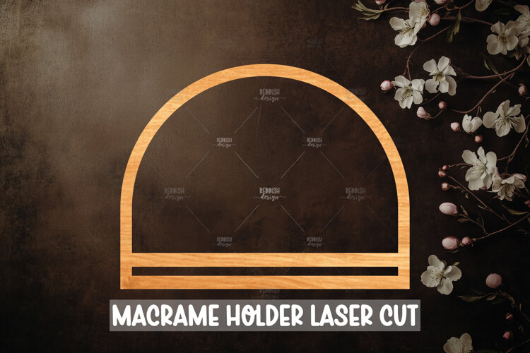 Blank Macrame Holder Laser cut, Home decor Laser Cut example image 1
