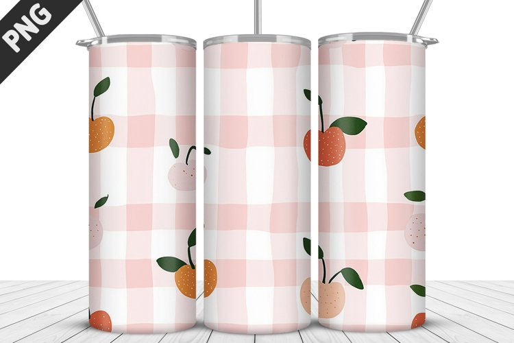 Plaid Tartan Valentine's Day Tumbler Design | Valentin example image 1