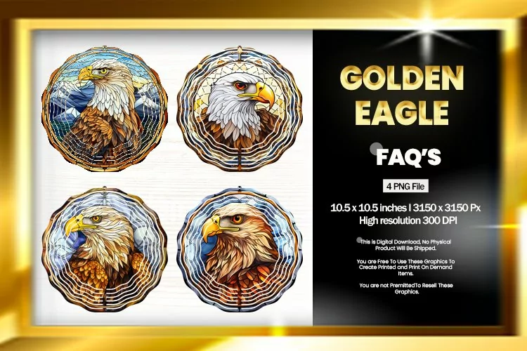 Golden Eagle Wind Spinner Sublimation - 04 Variations