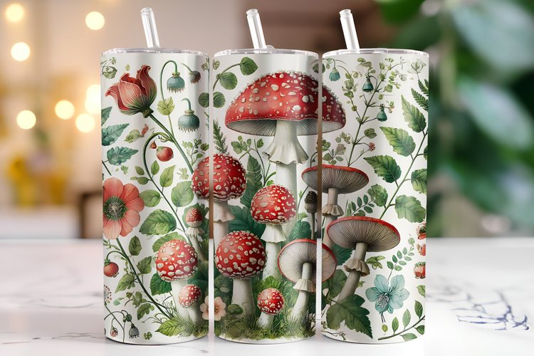 Mushrooms Tumbler Wrap | Sublimation | Tumblers