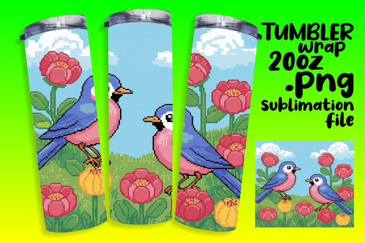 Customizable 20oz Tumbler File , Birds