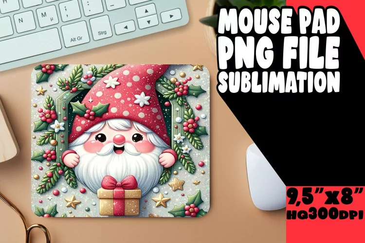 Holiday Hole in Wall 3D Mouse Pad