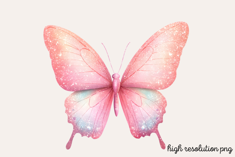 Pink Butterfly Clipart Image 14