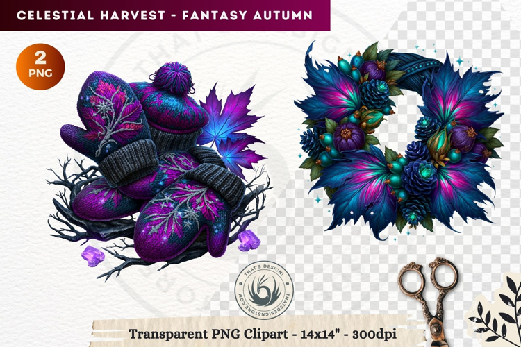 Autumn Fantasy Clipart PNG Celestial Steampunk Harvest