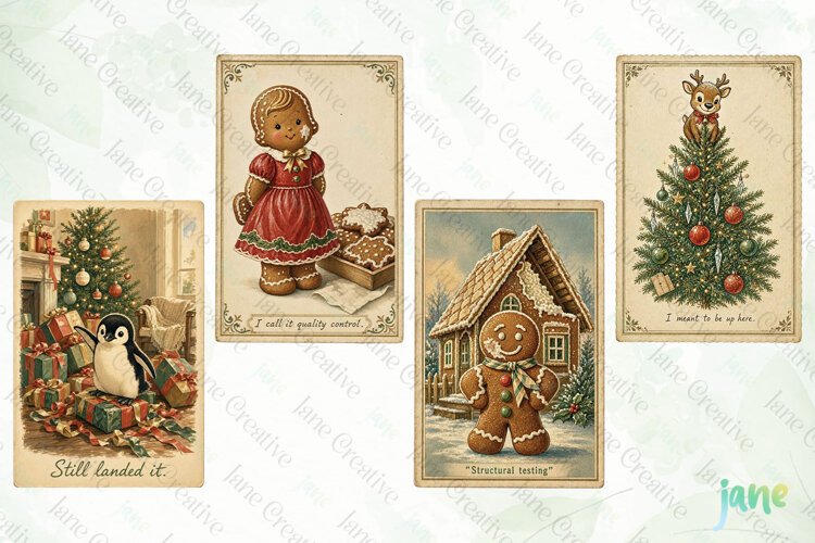Funny Christmas Card Clipart example image 1