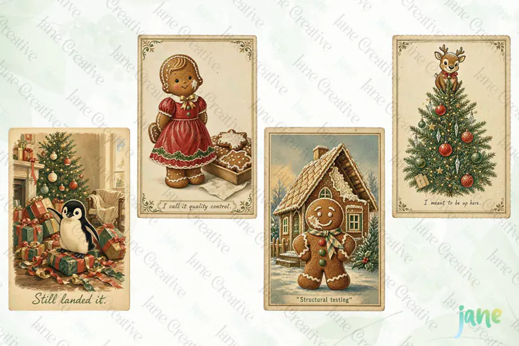 Funny Christmas Card Clipart