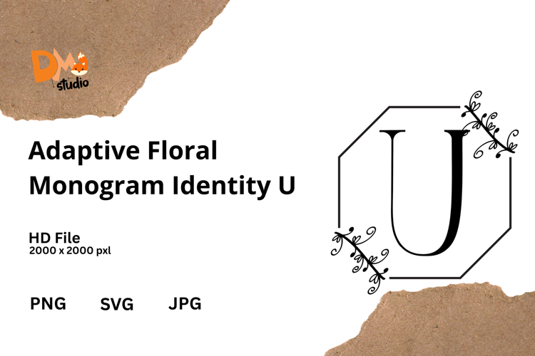 Adaptive Floral Monogram Identity example image 1