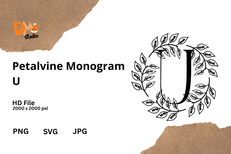 Floral Monogram Letter Svg Image 2