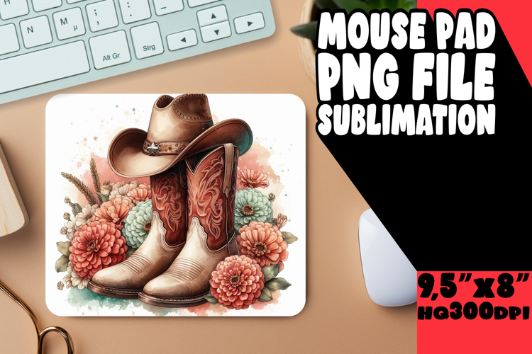 BRIGHT MOUSE PAD SUBLIMATION STYLE, Western