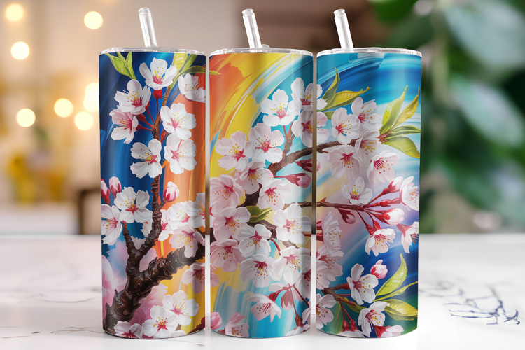Flowers Tumbler Wrap | Sublimation | Tumblers