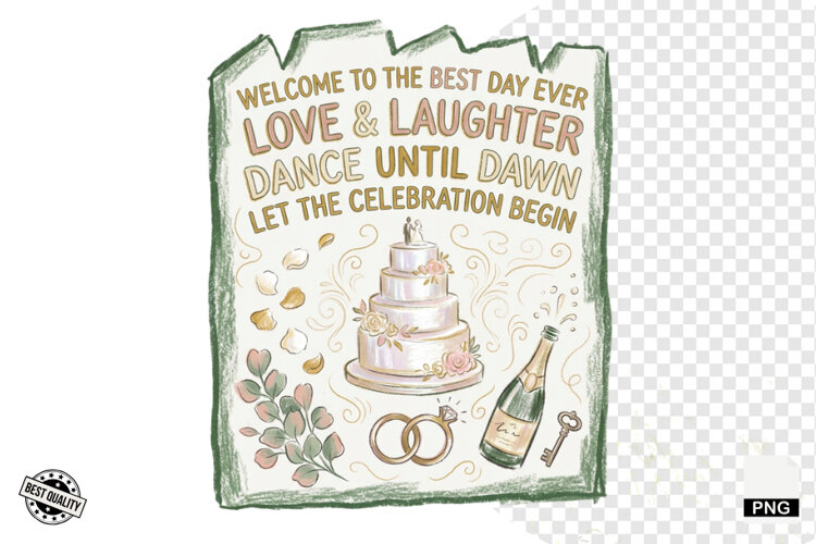 Wedding Day Sign PNG example image 1