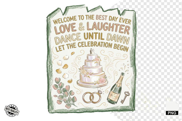 Wedding Day Sign PNG