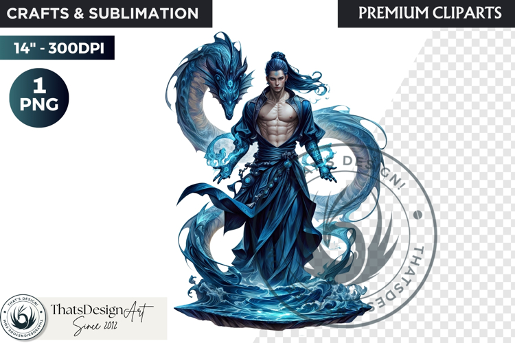 Fantasy Dragon wizard clipart, sorcerer, spellcaster, mage