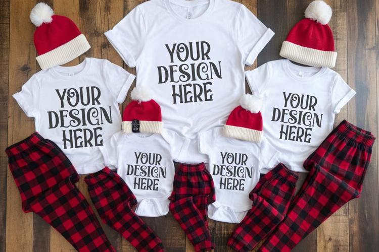 Christmas Family Matching Group T-Shirt Mockup