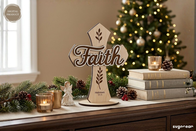 Christian Standing Cross Laser Cut | Glowforge | SVG