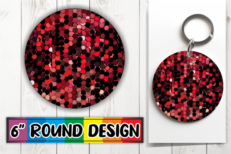 Bright Sparkly Glitter Round Design