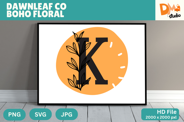 Floral Monogram Letter Svg Image 19
