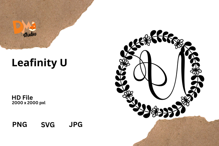 Floral Monogram Letter Svg Image 7