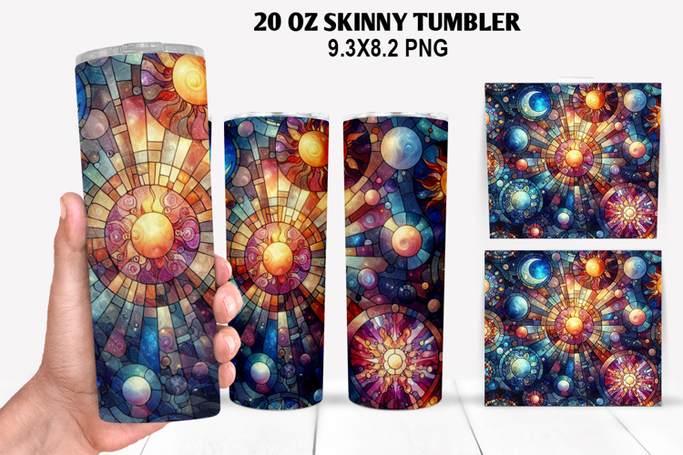 Skinny Tumbler 20oz Wrap Design, Summer Tumble PNG Design