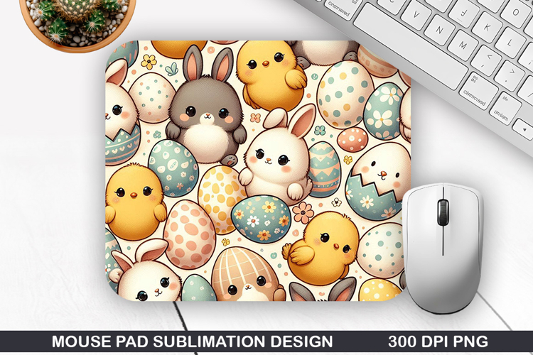 Easter Eggs Mouse Pad Sublimation, Easter Mouse Pad PNG
