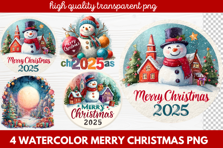 Christmas Watercolor Clipart Image 6