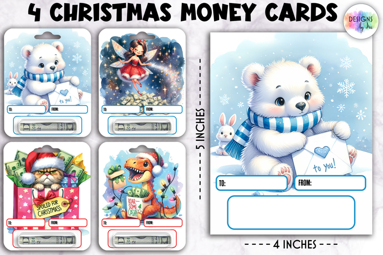 Christmas Money Cards, Printable Gift Card Holders