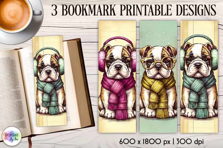Vintage Winter Animals Bookmarks, Cute Retro Animal Bookmark