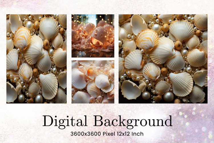 3D Sea Shellfish Beach Starfish Background