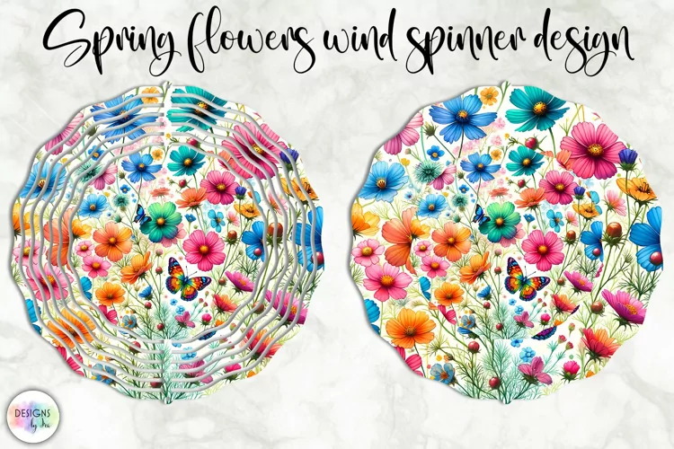 Spring Flowers Wind Spinner | Wildflowers Wind Spinner Print