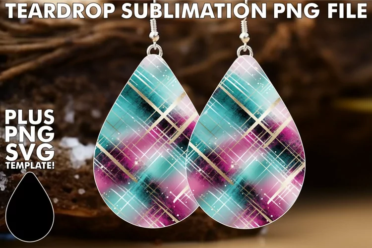 Mesmerizing Plaid Teardrops: Sublimation Patterns