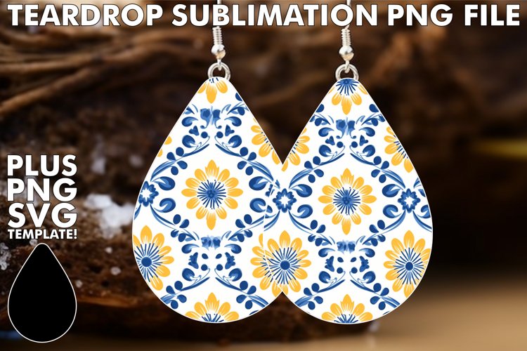 Portuguese Tile Magic: Folk-inspired Earrings example image 1