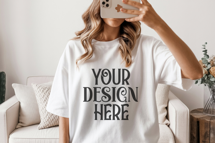 White Gildan 18000 Crewneck Sweatshirt Mockups,G18000