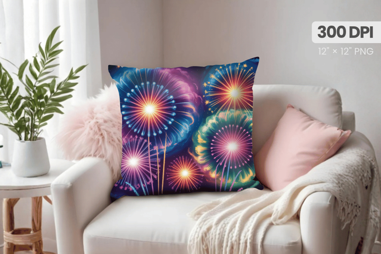 Happy New Year PNG Pillow, Festive New Years Eve 2026 PNG