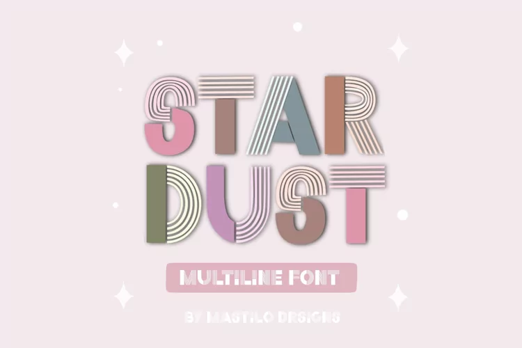 Stardust - Hand Drawn Multiline Retro Font | Craft Font