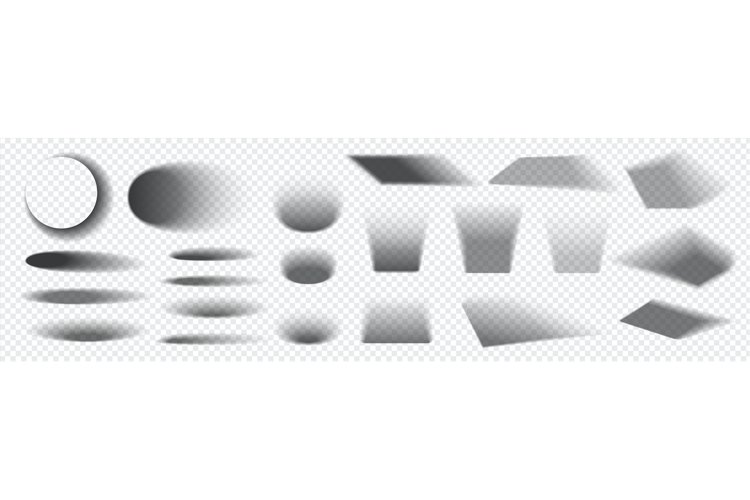 Round and square shadow. Realistic floor shade effect with s example image 1