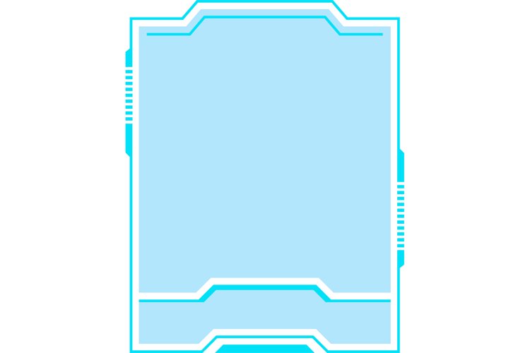 Futuristic frame. Cyberpunk HUD screen