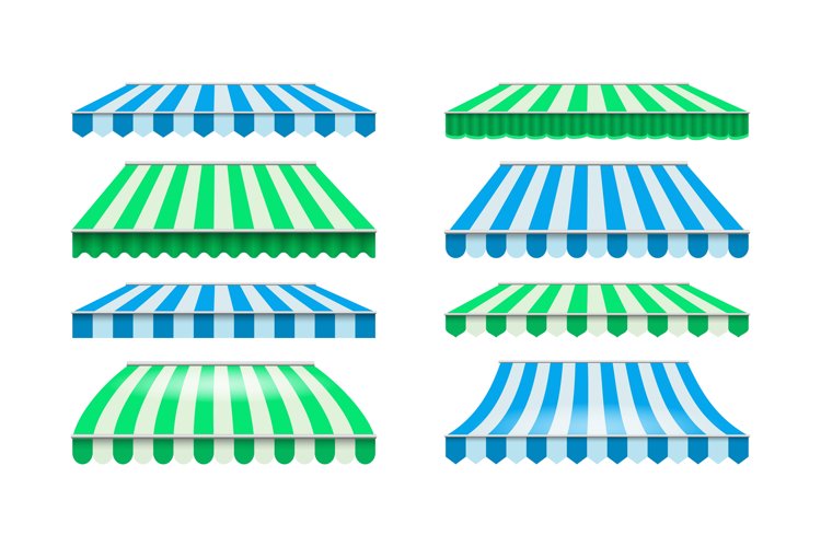 Shops striped canopy example image 1