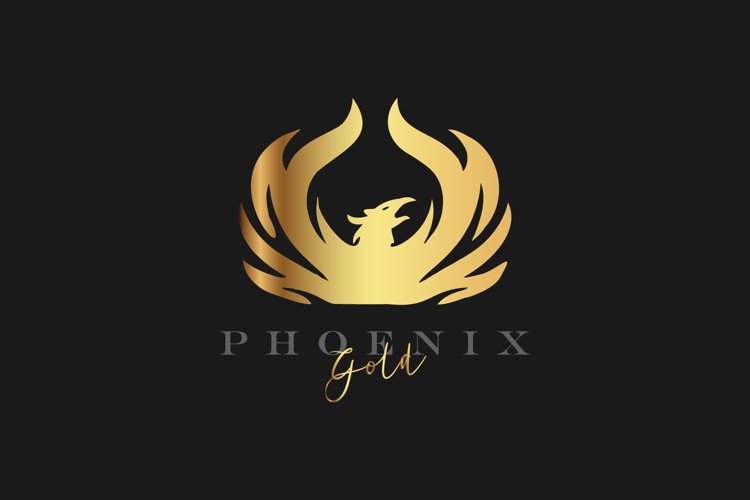 Gold phoenix logo design premium vector (1053972) Logos Design Bundles