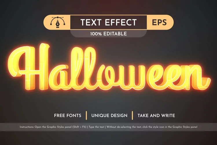 Halloween Party - Editable Text Effect, Font Style
