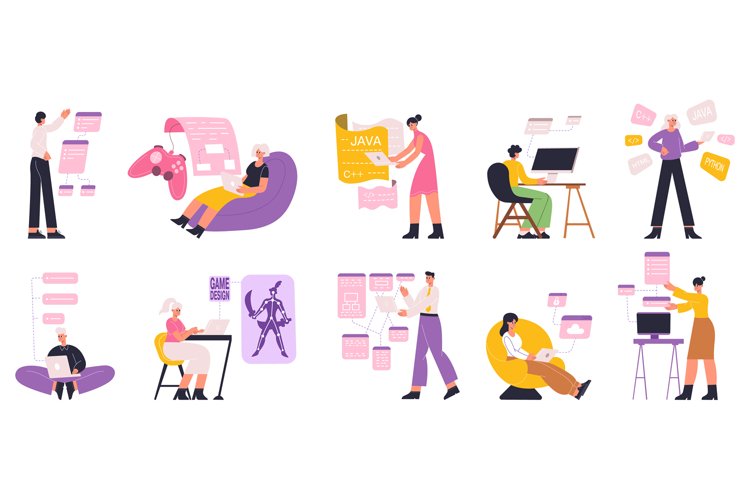 Programmers, web, software engineers and game designers. Web