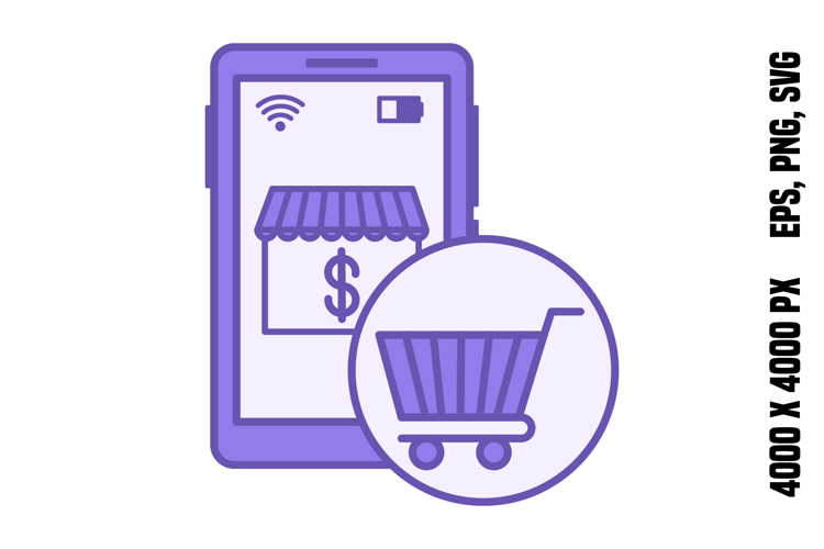 Colored Online Shop Icon