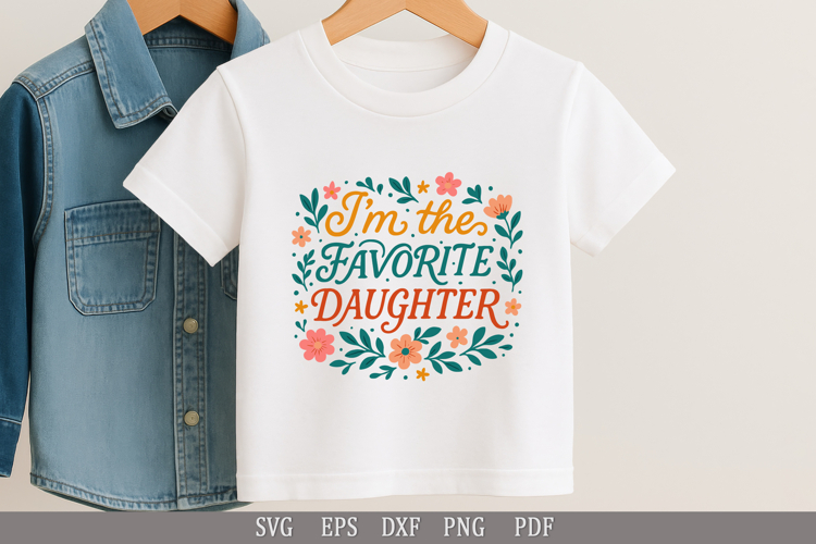 Im the Favorite Daughter - SVG Humorous Design for Apparel