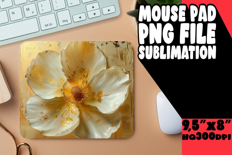 Vibrant Petals: Sublimation Mouse Pad Designs Design PNG