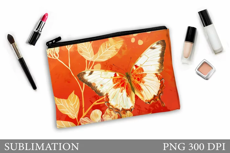 Butterfly Makeup Bag Design. Butterflly Sublimation